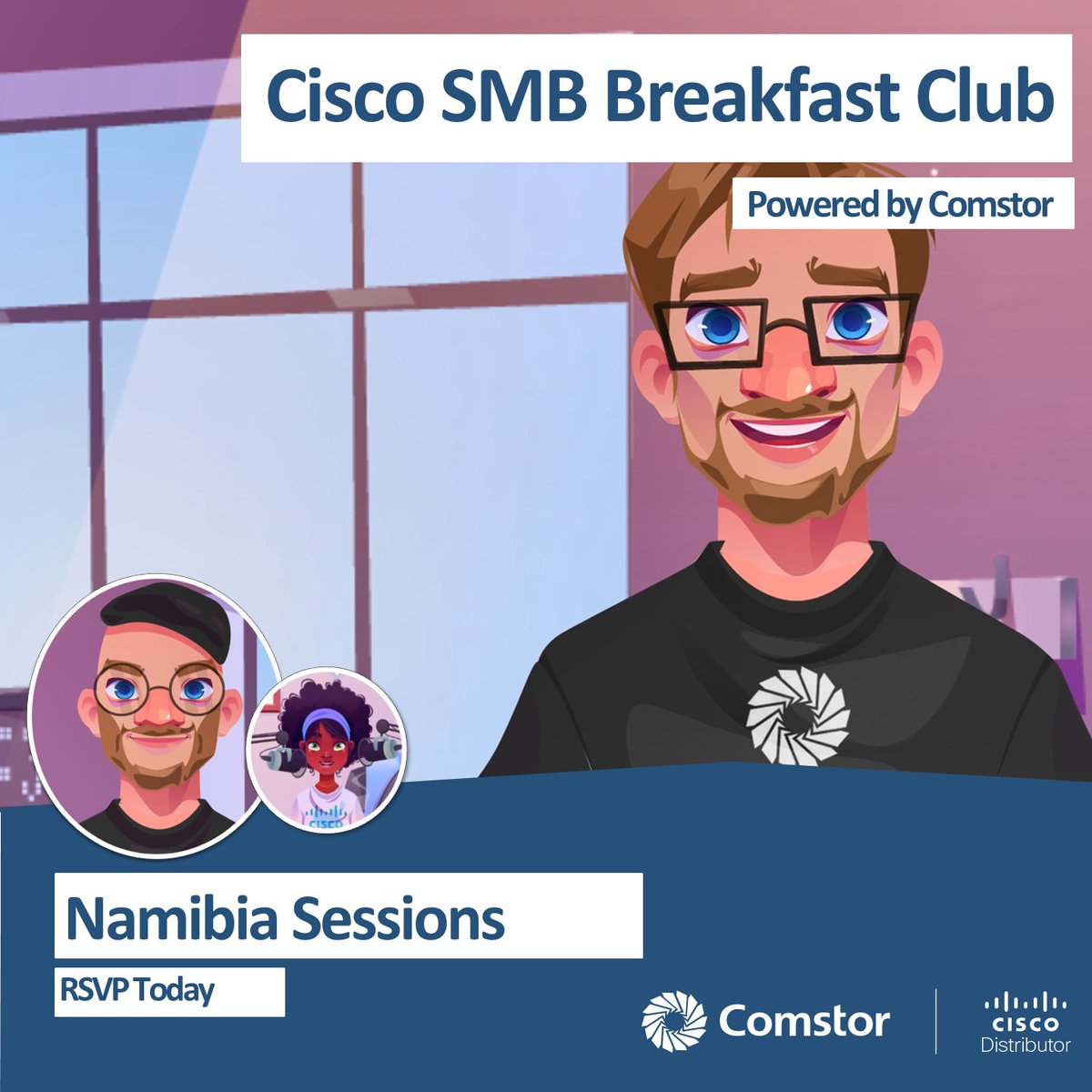WestconSSA's tweet image. Join us in Windhoek on 29th Oct! 🎙️ Meet Sammy &amp;amp; hear from EMEA experts - no boring slides, just insights on #CiscoSMB outcomes &amp;amp; partner profitability.

RSVP now: bit.ly/4eIsl85

#Comstor #Cisco #CiscoBreakfastClub