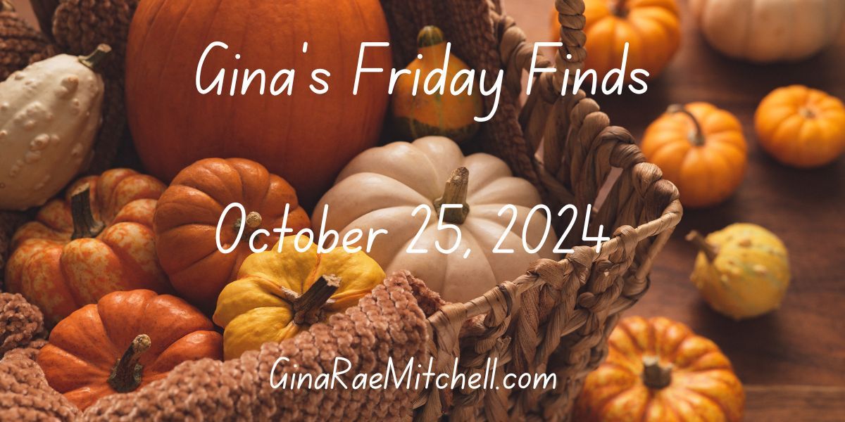 GinaRaeMitchell's tweet photo. #Recipes #FallDIY #IndieAuthors #BBNYA2024 #Trivia #Giveaways
https://t.co/NXFnpU3Ovx
Welcome to Friday Finds for 10-25-2024, where this week's post is packed with book recommendations, indie author spotlights from BBNYA, and exciting blog tours! With the holiday season approaching, I'll feature even more incredible books from independent authors, along with my regular recipes, crafts, and trivia fun. You can find slow-cooker meal hacks, creative fall crafts, and a trivia challenge for a chance to win!
Enjoy!