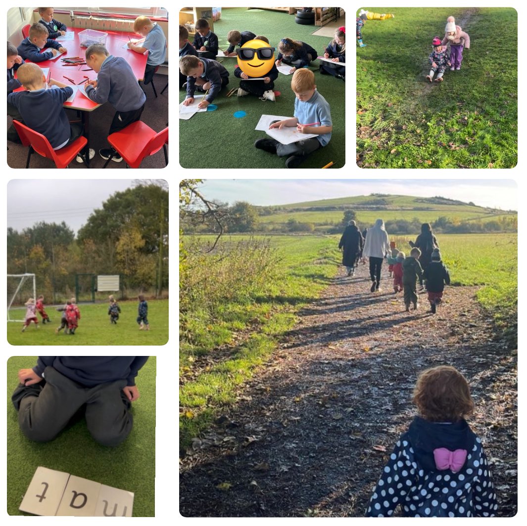 GCPSReception's tweet image. In our first half term we’ve been learning to read and write CVC words, helped maths monkey with his maths skills, practised riding our bikes without stabilisers, carried out lots of investigations, showed how creative we are and of course had lots of muddy fun! @GreenfieldsCPS