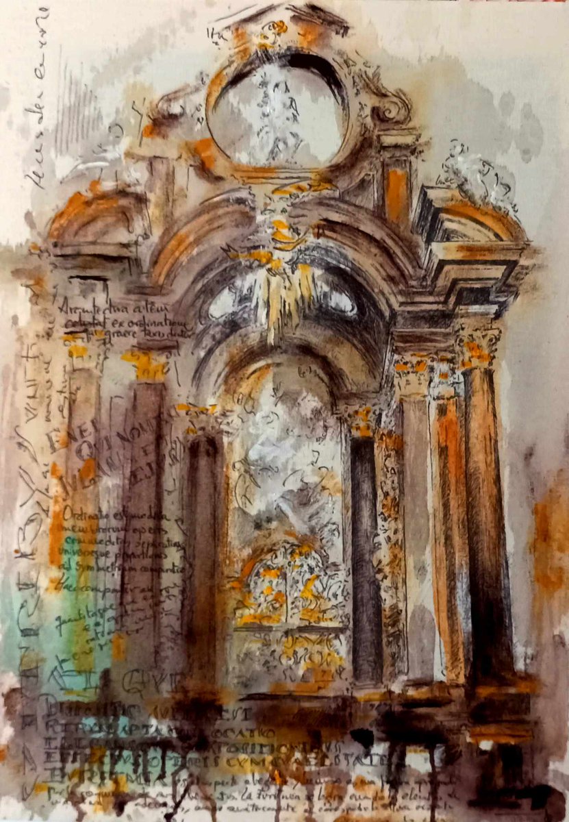 #arquitectura #architecture #venturarodriguez #neoclasico ya empleado anteriormente. 55x73 cm #acrylicpainting #pedroromerosequi #romerosequi #art