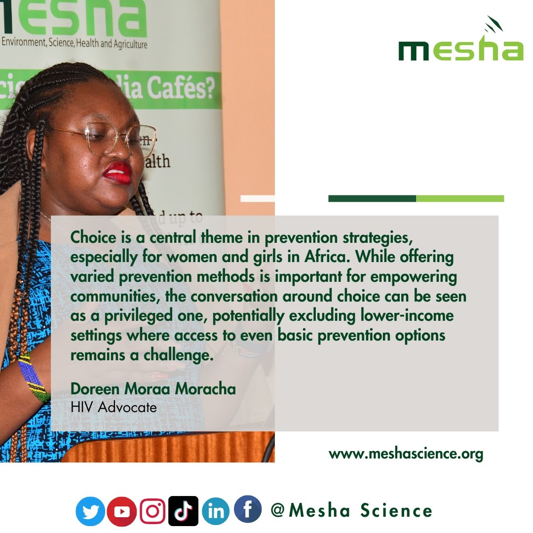 Choice is a central theme in prevention strategies, especially for women and girls in Africa.