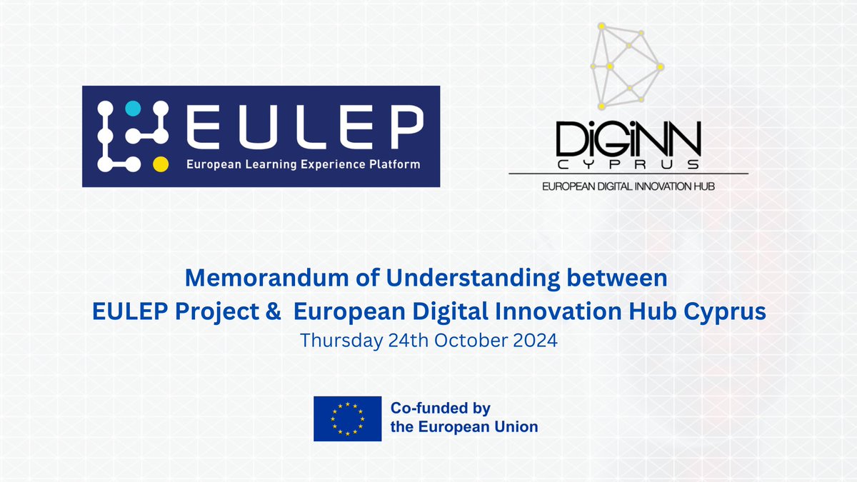 CCCI_Cyprus's tweet image. The #EULEP project and the #DiGiNN project have signed a 🤝Memorandum of Understanding (MoU)! This partnership marks a significant step towards making Continuous Vocational Education and Training (C-VET) more appealing for lifelong learning among the business community.

🎯 Under