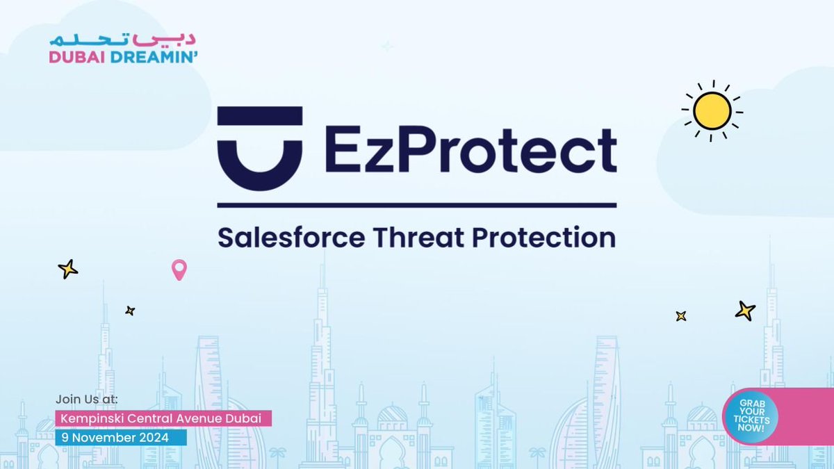 💿 <a href="/ezprotect/">EzProtect</a> is joining us as a Platinum Sponsor for Dubai Dreamin' 2024! 🎉✨

Don't miss out on the opportunity to connect with industry leaders and trailblazers from around the world! 🌍

#TrailblazerCommunity #DubaiDreamin24 #DD24 #Salesforce #Dubai