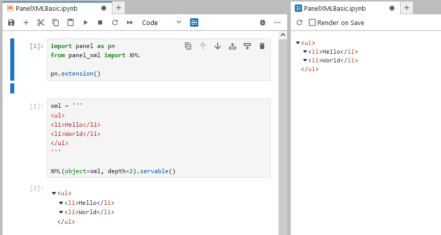Looking to explore XML interactively in a notebook or <a href="/Panel_org/">Panel</a> data app?

$ pip install panel-xml

Link to repository and docs below

#python #dataviz #datascience