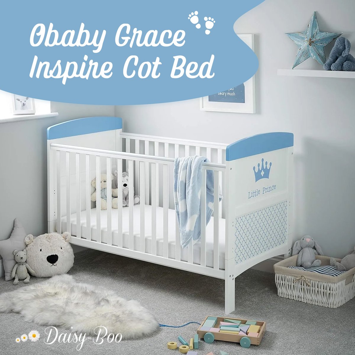 DaisyBoo880's tweet image. Transform your nursery into a royal haven with the Obaby Grace Inspire Cot Bed, Little Prince edition! 👑👶 

🛒𝐎𝐫𝐝𝐞𝐫 𝐍𝐨𝐰: tinyurl.com/48aa6svz

#daisyboo #nurserydecor #obaby #littleprince