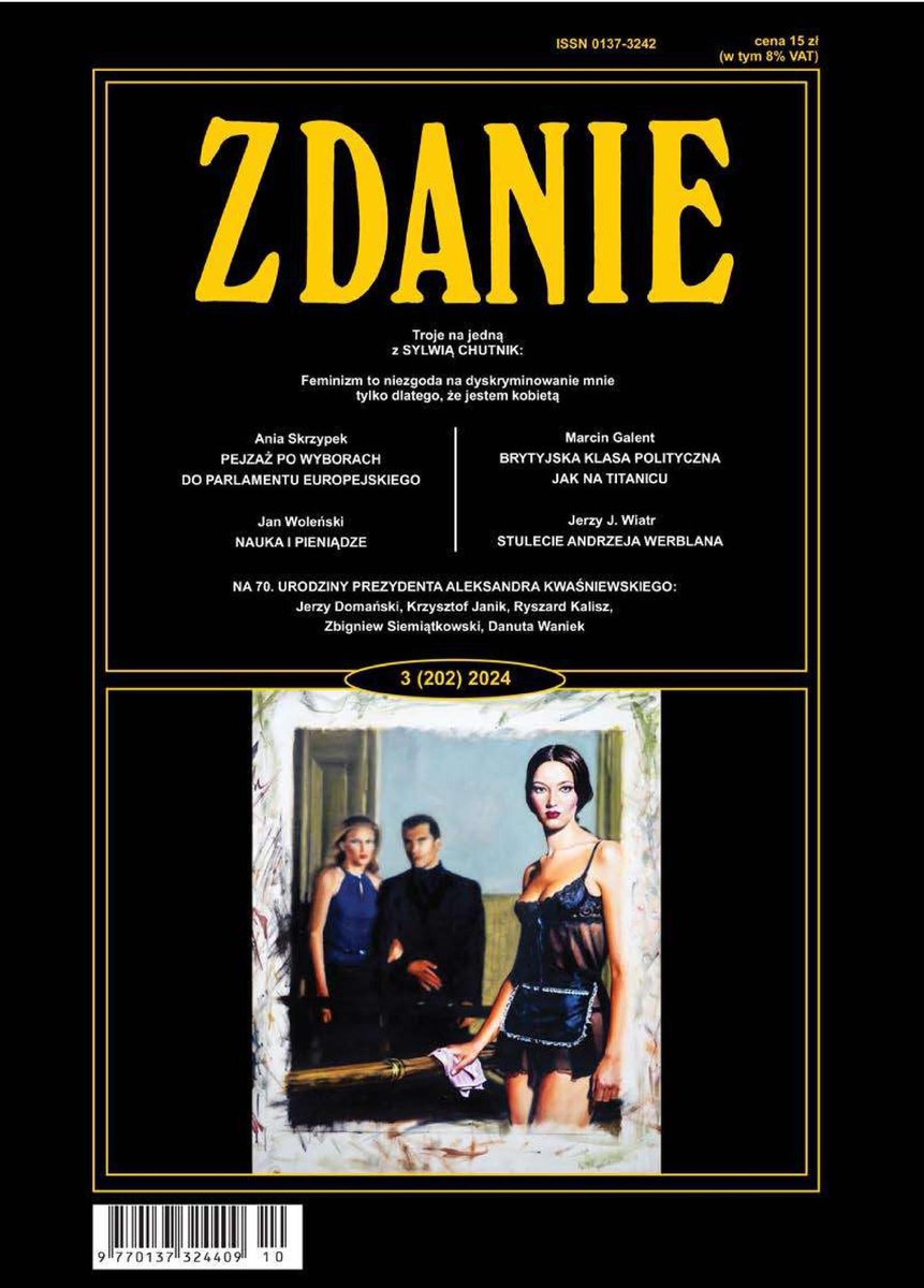 W ostatnim nr Zdania ukazał się artykuł dr Marcina Galenta z ISE <a href="/JagiellonskiUni/">Uniwersytet Jagielloński</a>, pt. "Czy brytyjska klasa polityczna to Titanic dryfujący w stronę góry lodowej?", poświęcony sytuacji politycznej w Wielkiej Brytanii po ostatnich wyborach parlamentarnych. 
sklep.tygodnikprzeglad.pl/produkt/zdanie…