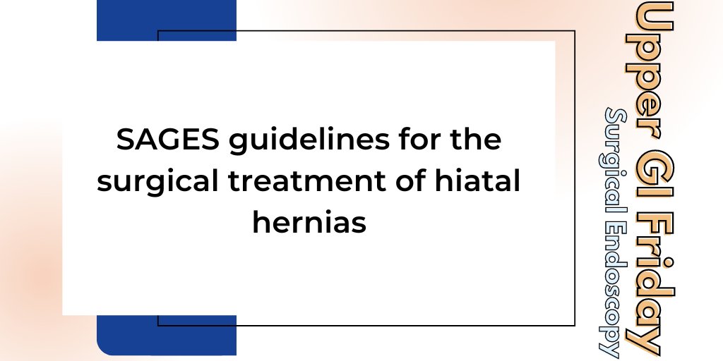 #UpperGIFriday: Hiatal hernia (HH) is a common condition. A multidisciplinary expert panel was convened to develop evidence-based recommendations to support clinicians, patients, and others in decisions regarding the treatment of HH. Full article: link.springer.com/article/10.100…
