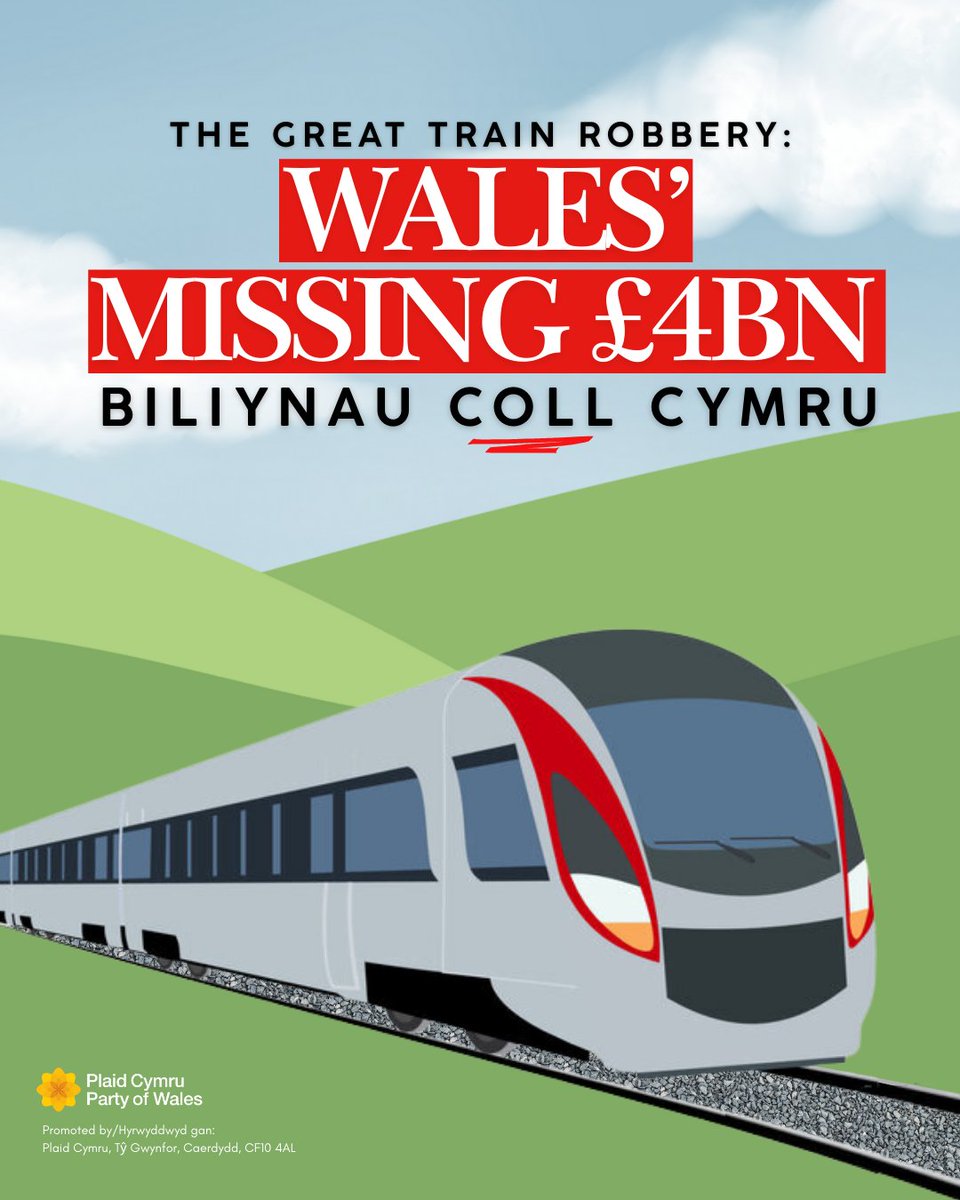 Plaid Cymru ๐ด๓ ง๓ ข๓ ท๓ ฌ๓ ณ๓ ฟ (@plaid_cymru) on Twitter photo Wales is STILL missing out on ยฃ4bn from HS2. ๐ก
While Scotland and Northern Ireland have received billions in consequentials from England's HS2 project, Wales hasn't received a penny. 
Labour used to agree with us. Now they're in government, it's time they cough up the money. Wales is STILL missing out on ยฃ4bn from HS2. ๐ก
While Scotland and Northern Ireland have received billions in consequentials from England's HS2 project, Wales hasn't received a penny. 
Labour used to agree with us. Now they're in government, it's time they cough up the money.