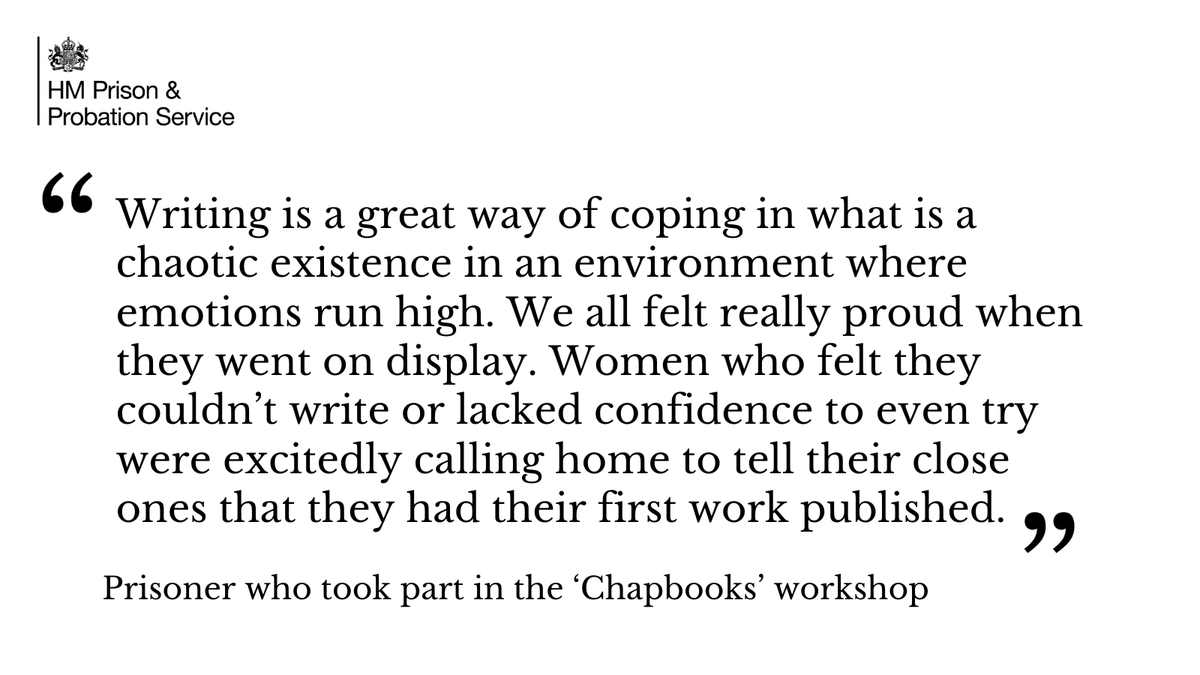 Guildford Library hosts 'Chapbooks' created by women here at HMP Send, as part of a creative writing project with Hatchlands Park. This project helped the women strengthen literacy skills and improve wellbeing. 📚
 
Read the impact the workshop had ⬇️