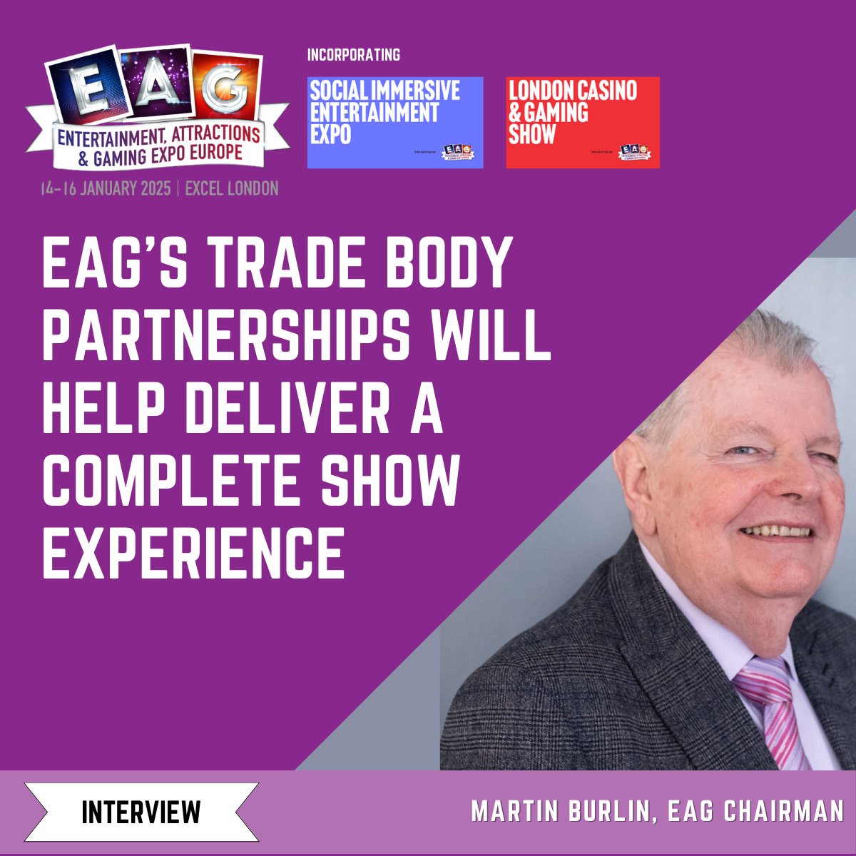 The EAG leadership team is partnering with the Showmen’s Guild of Great Britain, joining EUROMAT and the Bingo Association. EAG Chairman Martin Burlin emphasises our focus on engaging diverse trade bodies to ensure all voices are heard: eagexpo.com/news
#EAGExpo2025 #News