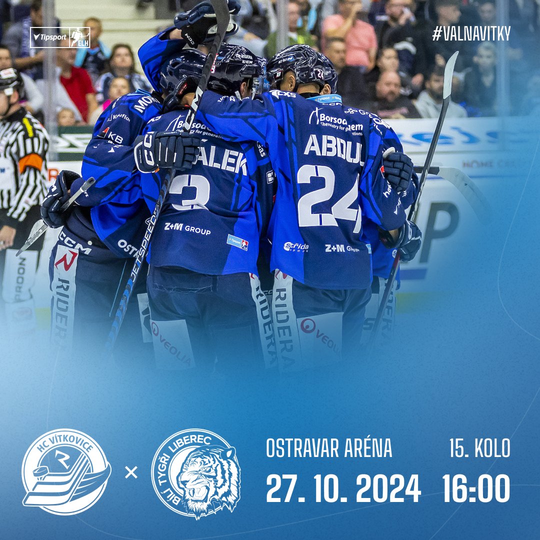 hcvitkovice's tweet photo. GAME DAY| Dnes v OSTRAVAR ARÉNĚ přivítáme @hcbilitygri #valnavitky https://t.co/5OCT4QR11v