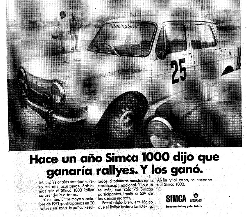Raul_Olivan's tweet image. Febrero de 1972.... y simca nos muestra el palmares 71. #Simca1000 #SIMCArally