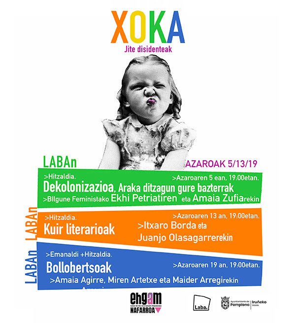 Eta hik, zer: toka edo noka? Guk, xoka!  😋

Hemen da Nafarroako <a href="/EHGAM/">Ehgam 🔻</a>-ek antolatutako #Xoka #JiteDisidenteak jardunaldia ✨ 

🟠 Azaroak 5, 13 eta 19, Laban