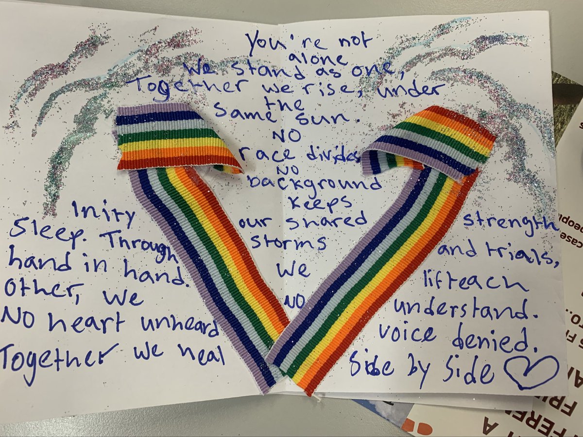 So many special moments in our <a href="/RefugeeTales/">The Refugee Tales</a> zine workshop yesterday with <a href="/CHPPC_IHR/">Centre for the History of People Place & Community</a> / <a href="/ihr_history/">Institute of Historical Research</a> &amp; <a href="/RLI_News/">Refugee Law Initiative</a> on immigration &amp; the impact of detention in the UK. 
This zine was created by an expert from lived experience of this system 💙
Become a friend: refugeetales.org/friends-scheme