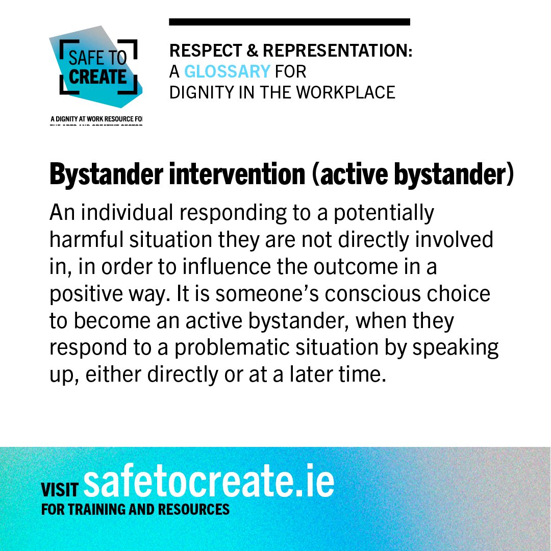 safetocreate_ie's tweet image. Safe to Create's website holds information and resources for artists, arts workers, creatives and organisations.
We are now delighted to include our new glossary: 
Respect &amp;amp; Representation: A Glossary for Dignity in the Workplace. 
Available to download.
loom.ly/tVmicrQ