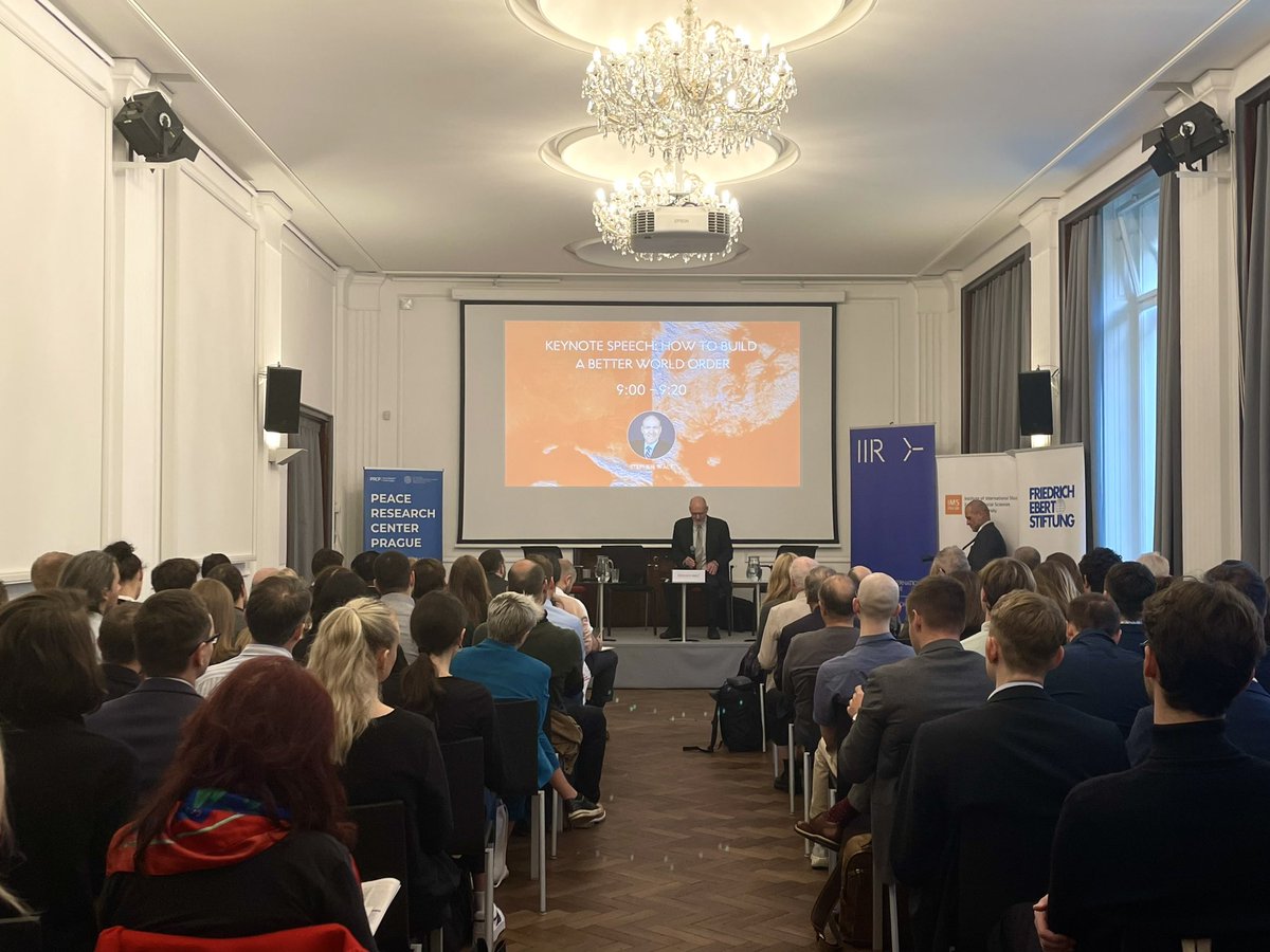 Peace Research Center Prague (PRCP) (@prcprague) on Twitter photo 📣 This year’s Czech Security Forum has just kicked off with a keynote speech from the legendary <a href="/stephenWalt/">Stephen Walt</a>!
Stay tuned for more updates. 💼
<a href="/IIR_Prague/">Institute of International Relations Prague</a> <a href="/pkfsvuk/">Politologický klub</a> <a href="/imsfsvuk/">Institute of International Studies, FSV UK</a> 📣 This year’s Czech Security Forum has just kicked off with a keynote speech from the legendary <a href="/stephenWalt/">Stephen Walt</a>!
Stay tuned for more updates. 💼
<a href="/IIR_Prague/">Institute of International Relations Prague</a> <a href="/pkfsvuk/">Politologický klub</a> <a href="/imsfsvuk/">Institute of International Studies, FSV UK</a>