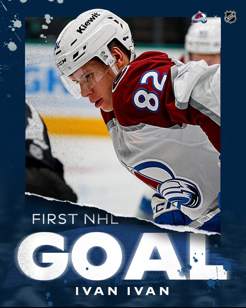 walsha's tweet photo. Colorado forward Ivan Ivan with his 1st NHL goal on the PP. #IvanX2 @ehshockey @OctagonHockey https://t.co/0GbKHlagP8