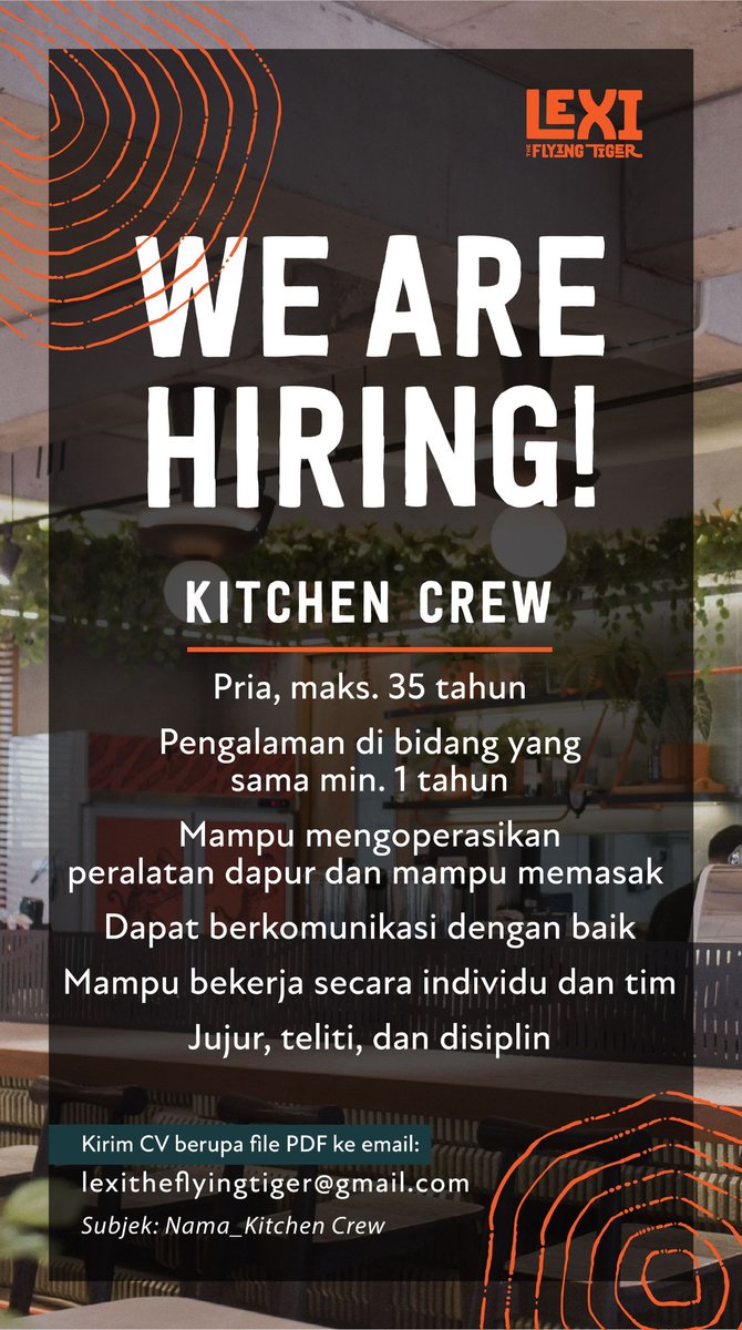 nonanchy's tweet photo. #lokerbandung #infolokerbandung #lokerchefbdg https://t.co/5tXGPrzGVY