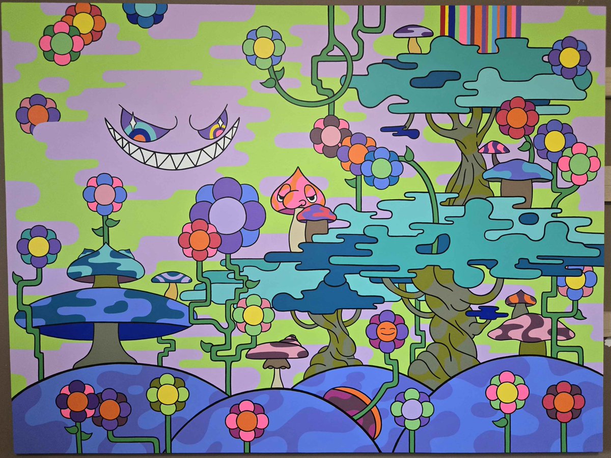 ogDimwit's tweet image. I really love this painting I made. Sometimes I forget how cool some of the stuff I make is.