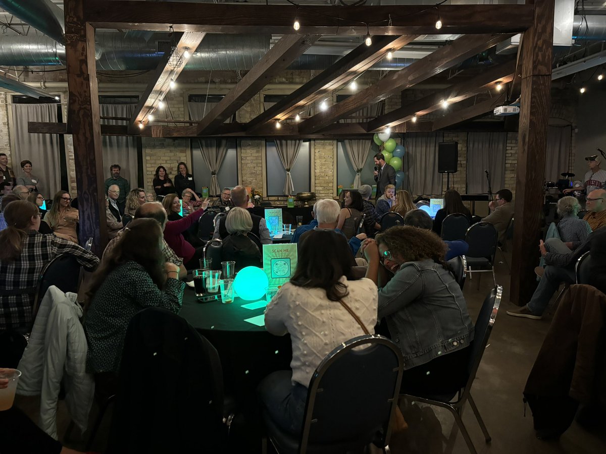 Crazy fun night representing <a href="/SunriseBanks/">Sunrise Banks</a> at a ribbon cutting &amp; 25th anniversary celebration both in <a href="/stanthonypark/">Saint Anthony Park</a> #Equaspace #sapcommunityfoundation #cez Love this neighborhood!