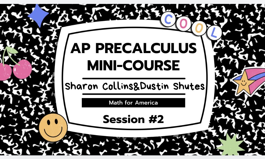collinsnyc's tweet image. Today’s beauty - another fantastic session of our #APPreCalculus @MathforAmerica mini-course tonight with a rockin’ icebreaker and great sharing of resources among MfA teachers.