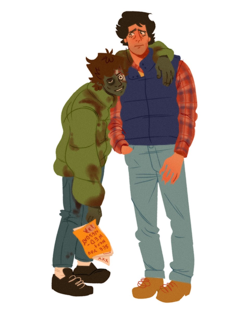 Mooniecarpools's tweet photo. time again for my yearly american werewolf in london drawing https://t.co/UBFPskUm2A