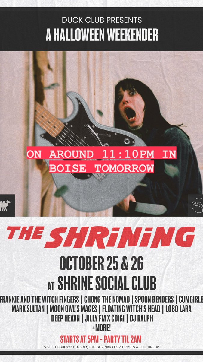 Boise, Idaho show tomorrow 

happy Halloween weekend mwuah 💋🖤