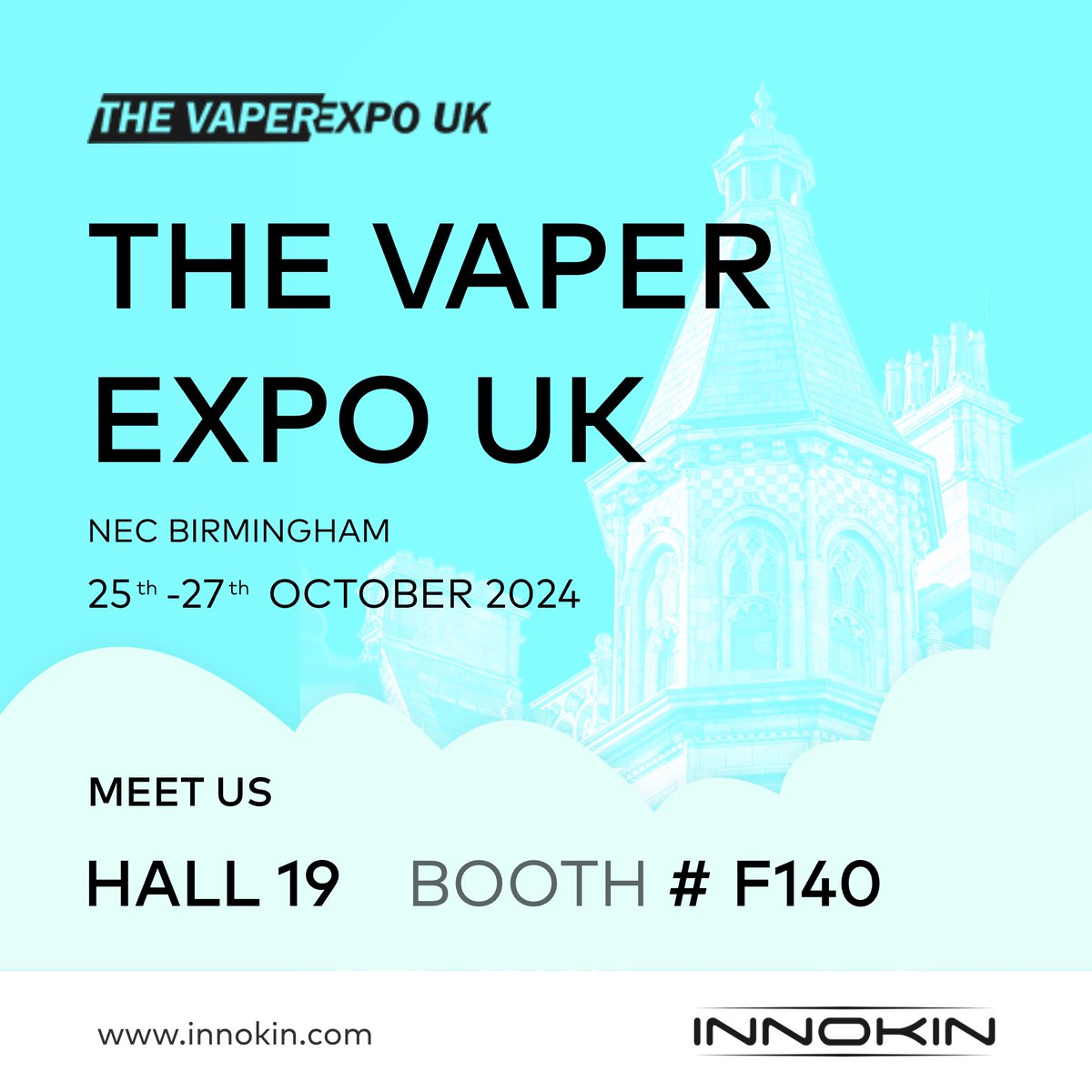 Join INNOKIN at The Vaper Expo UK!
🗓 25-27 Oct 2024
📍 NEC Birmingham, Hall 19, Booth #F140
Discover our latest innovations! 💨

#INNOKIN #VaperExpoUK