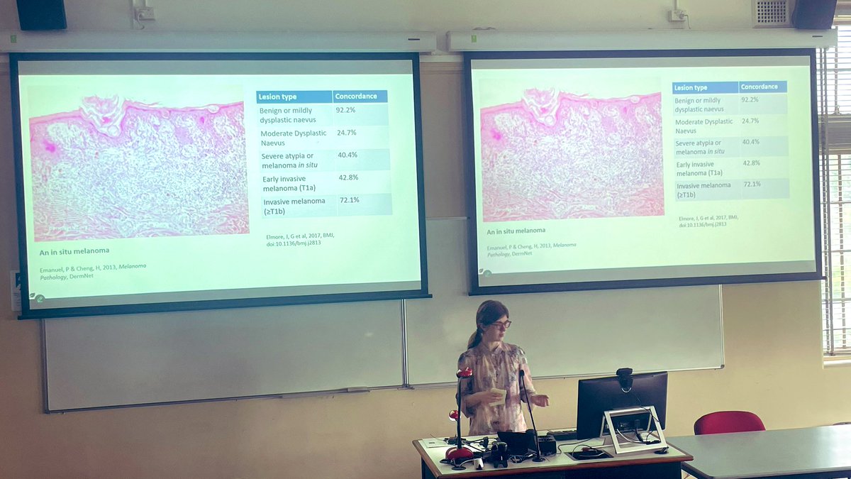 My brilliant Dalyell Scholar student, Elizabeth, presenting her work involving melanoma mutation analysis.