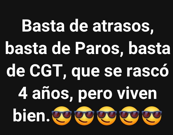 zulma54137866's tweet photo. El País se levanta TRABAJANDO. Yo NO me adhiero al #ParoGeneral cuándo NO gobiernan DESTRUYEN. https://t.co/Mvuiaokmbh