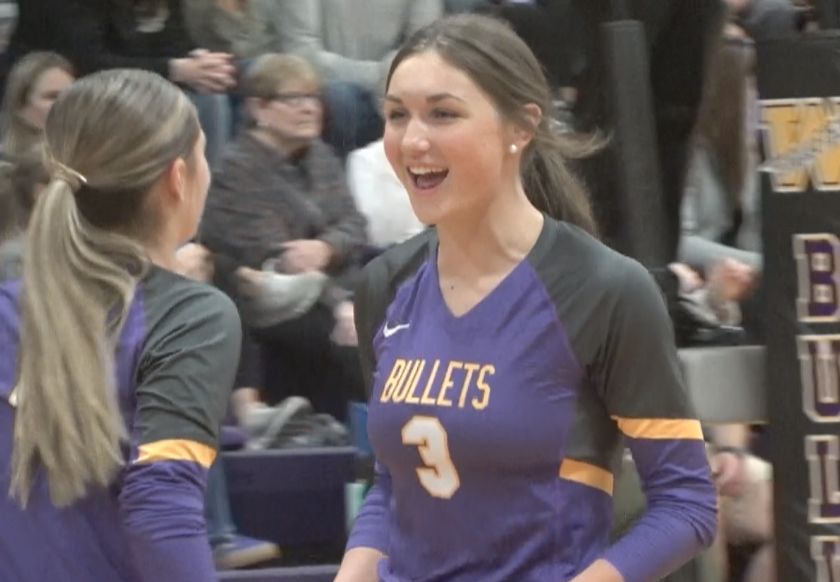 Channel1450com's tweet photo. Bullets Clip Cyclones In Three Sets To Wrap Up Regular Season  https://t.co/yyA10wrBmj https://t.co/GMmFWFs4pS
