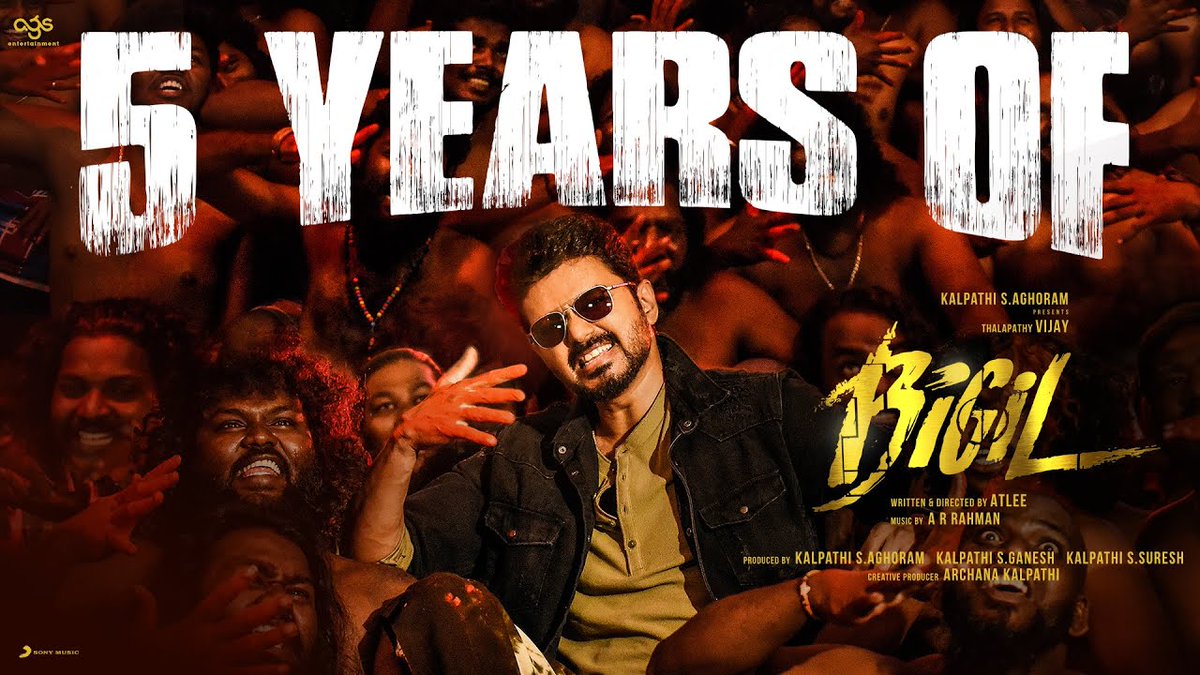 Vijay_Bharathi5's tweet photo. 5 Years of Blockbuster #Bigil 💥
https://t.co/IhdesqQAaS…
#BlockbusterBigil @actorvijay @archanakalpathi @Atlee_dir https://t.co/rUaprvuPEx