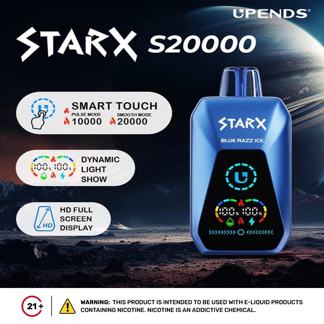 EightVape's tweet photo. Level up your vape game with the STARX S20000! π Smart touch controls, dynamic light show, and up to 20K puffs! π₯ Get yours now! π¨
https://t.co/n08GDuDlSE
#VapeTech #CloudChaser #VapeDeals #VapeLife #VapeMods #VapeGoals #VapeStyle #VapeNation #VapeClouds #SmartVape https://t.co/PAL6VPolji