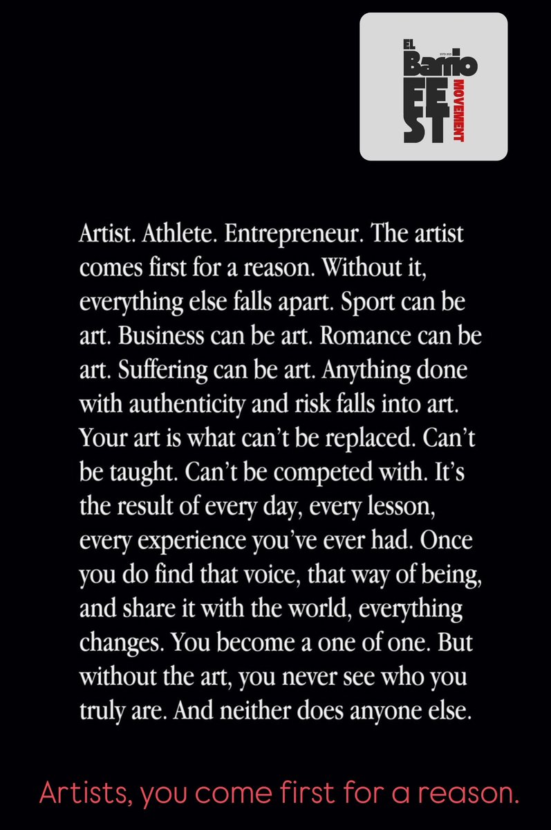 🗣️✨ Artists, you come first for a reason. ✨✨