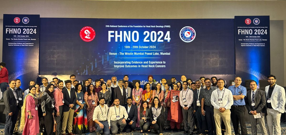 ManishMair's tweet photo. Just attended FHNo 2024, participating in four sessions as faculty: Clinical Trials, Robotics in CUP, moderating a panel on global disparities in head and neck cancer, and discussing future prospects for trainees (close to my heart!). #FHNO2024 https://t.co/f0BAxAq4SA