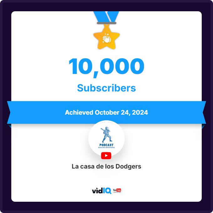 erick_aguirreh's tweet image. Hoy llegamos a 10K en el canal de YouTube “La casa de los Dodgers”. Un proyecto que en los últimos meses le he puesto todo mi empeño y está dando buenos resultados. Esta cifra llega en un gran momento con la Serie Mundial entre Dodgers y Yankees a horas de iniciar. Solo queda…