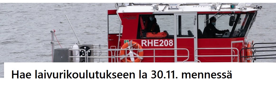 Marko Rostedt (@markorostedt) on Twitter photo Pelastusala vaatii monenlaista osaamista. <a href="/stadinbrankkari/">Helsingin kaupungin pelastuslaitos</a> on myös iso koulutusorganisaatio. Järjestämme paljon sisäisiä koulutuksia eri tahojen kanssa. Keväällä pidetään laivurikoulutus yhteistyössä <a href="/lupelastus/">L-U pelastuslaitos</a> <a href="/IUPELA/">Itä-Uudenmaan pelastuslaitos</a> <a href="/WinNovaOnline/">WinNova</a>
Koulutuksella varmistetaan valmius 🫡 Pelastusala vaatii monenlaista osaamista. <a href="/stadinbrankkari/">Helsingin kaupungin pelastuslaitos</a> on myös iso koulutusorganisaatio. Järjestämme paljon sisäisiä koulutuksia eri tahojen kanssa. Keväällä pidetään laivurikoulutus yhteistyössä <a href="/lupelastus/">L-U pelastuslaitos</a> <a href="/IUPELA/">Itä-Uudenmaan pelastuslaitos</a> <a href="/WinNovaOnline/">WinNova</a>
Koulutuksella varmistetaan valmius 🫡