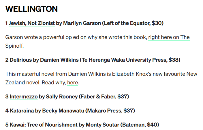 LeftEquator's tweet image. Congratulations Marilyn Garson on writing the NUMBER ONE selling book in the capital this week.