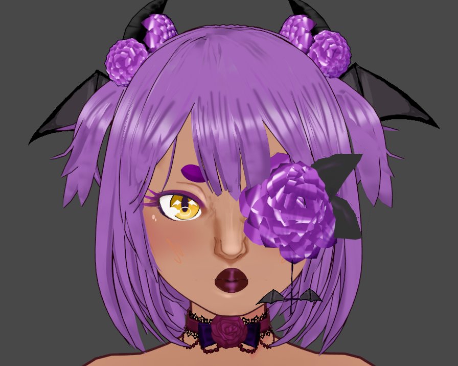 psyborgart's tweet photo. Horns head wings and more roses yipppeeee https://t.co/cLHeNlWTg6