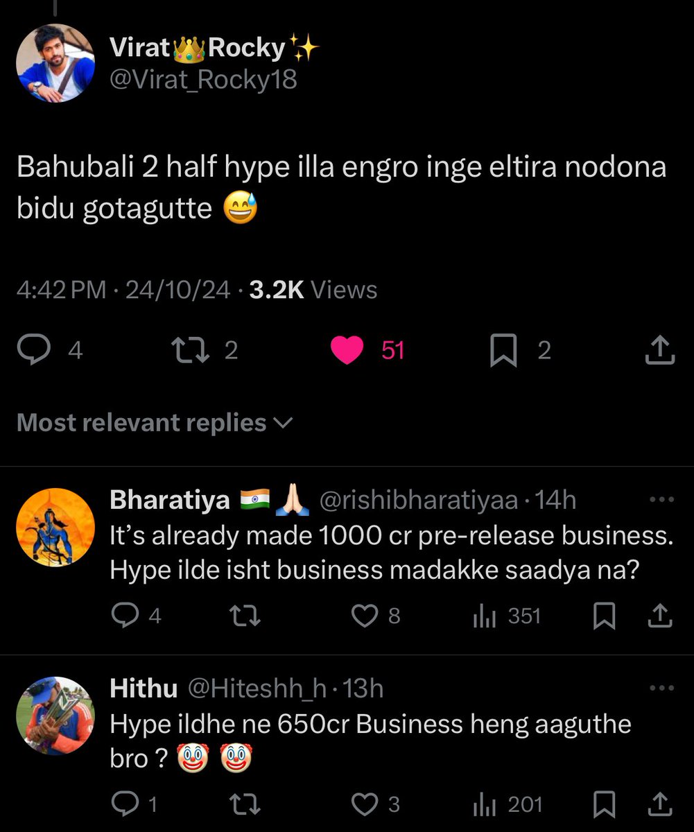raghavvk's tweet photo. #GemsOfTollywood
14 hours ago 1000 crore
13 hours ago 650 crore
This is how they are creating hype!
#AlluArjun𓃵
@alluarjun
Guru illi ashtella hype illa! All the best! https://t.co/fsEady5q2y