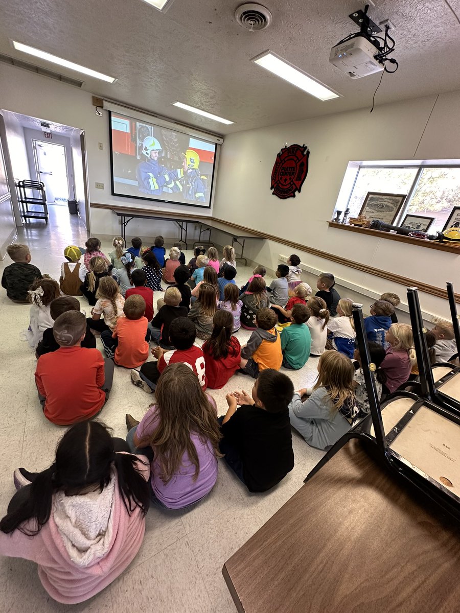 Fun at the Platte Center Fire Station 🔥 PC Elementary Preschool, Kindergarten, and First Grade Classes learned about fire safety. 🚒 Thank you <a href="/pcsprunk/">Jeremy Sprunk</a> , <a href="/amberpilly/">Amber Pilakowski</a> &amp; Josh 👨‍🚒 <a href="/Lakeviewhigh/">Lakeview High School</a> <a href="/PCElemSchool/">PC Elementary School</a> <a href="/JodyJarecki/">Jody Jarecki</a> #lakeviewvikes #firesafety