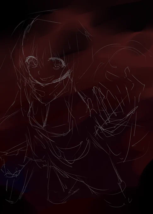 背景黒から描き始める方が楽かも