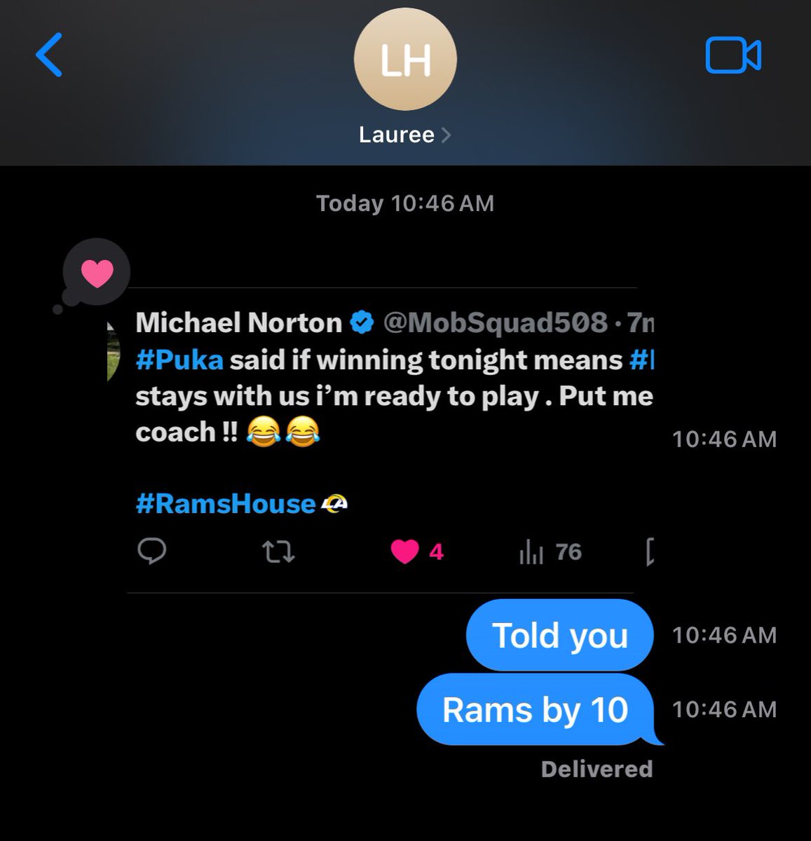 Called it this morning <a href="/RamsNFL/">Los Angeles Rams</a>
