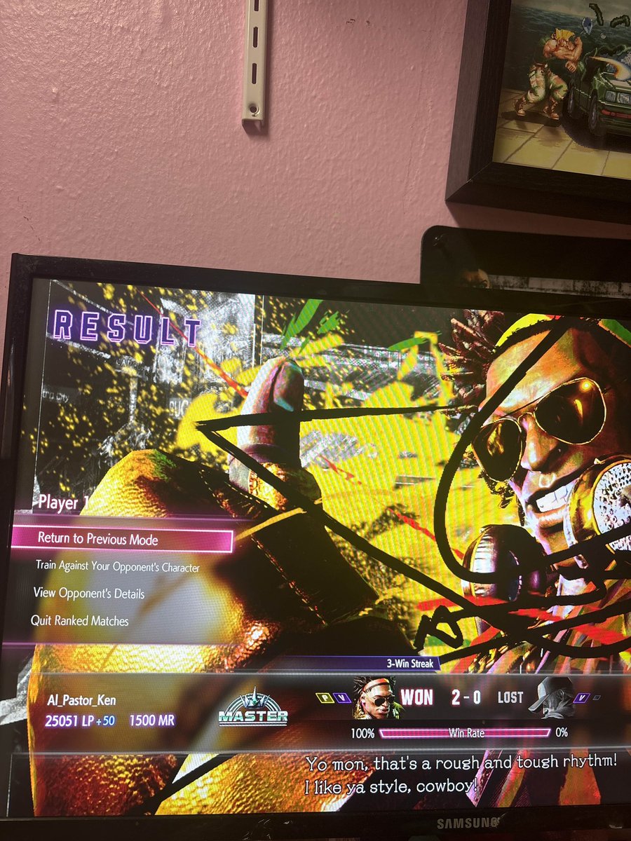 PastorKen_FGC's tweet photo. I finally got a Ps5 compatible stick so I can start going out to play again, then I got a promotion at fucking work and my weekends got destroyed. Fuck grinding ranked 😅 but we finally got there https://t.co/gT80eQbbcX