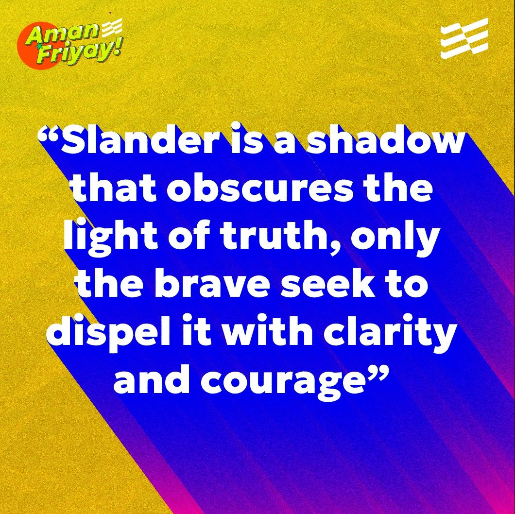 MyAman_Malaysia's tweet image. 🛡️ "Clarity and courage are our shields against slander!"
With the rise of online platforms, slander has become more prevalent and can harm reputations and spread lies. 

Together, we can combat misinformation and promote honesty!

#MyAman
#OnsTakOns
#ProtectYourReputation