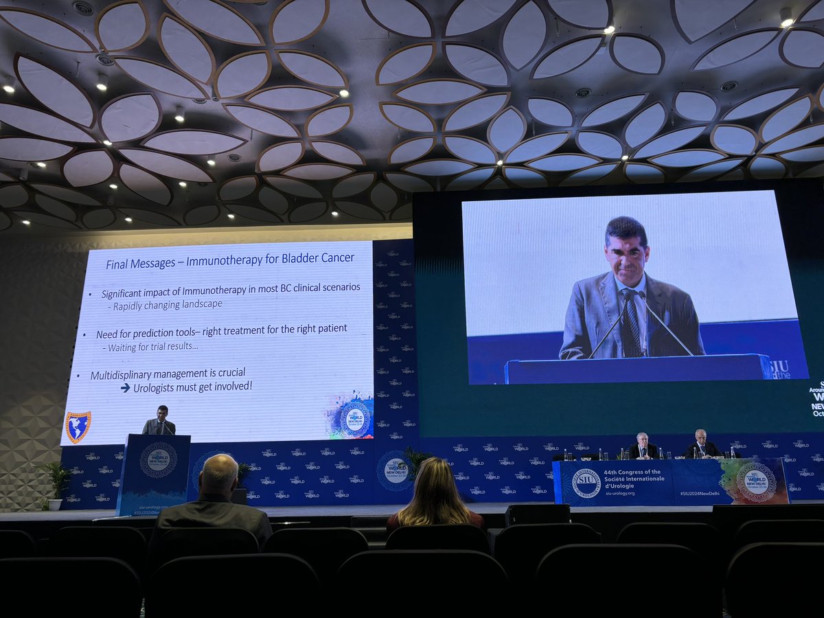 High quality CAU lecture at #SIU2024 by Dr. Mario Fernández. He did a sound presentation on the rapid moving field  of Immunotherapy for Bladder Cancer. <a href="/CAU_URO/">Confederación Americana de Urología (CAU)</a> <a href="/Urolchi/">Sociedad Chilena de Urología</a>