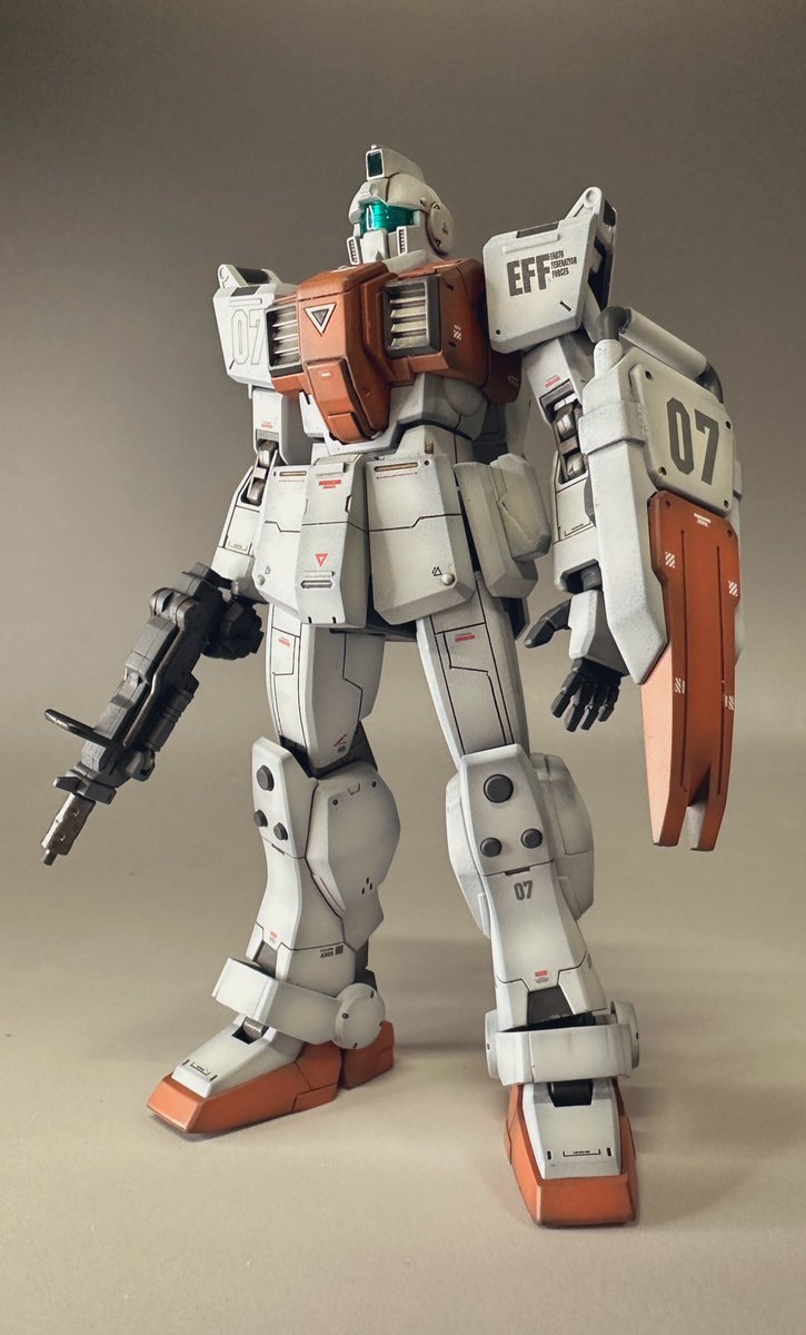 新作　HG陸戦型ジム完成しました！

シンプルだけど丁寧に作り上げました！

#gunpla #ガンプラ #ガンプラはどんな自由な発想で作ってもいいんだ #ガンプラ好きと繋がりたい #HGUC陸戦型ジム
