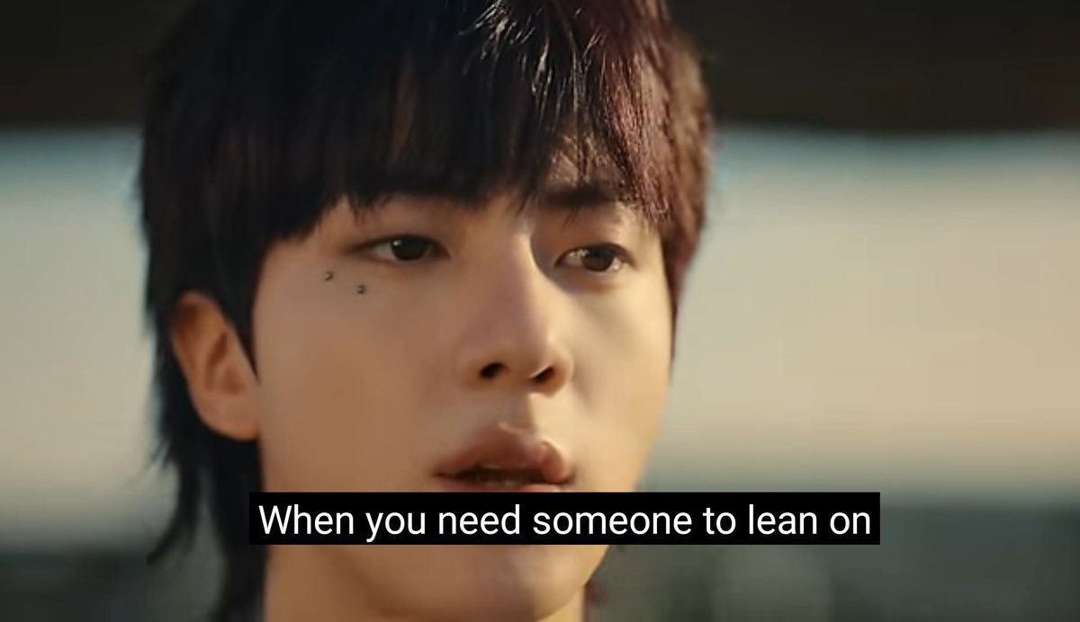 mygbebe's tweet photo. "When you feel down, when you feel all alone, when you need someone to lean on, I'll be there for you."
- Seokjin https://t.co/8qhGy5N88n