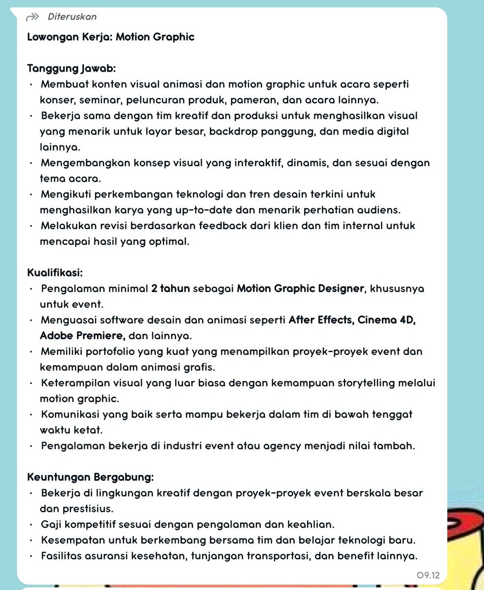 DeraOyy's tweet photo. Setelah sekian lama bersama si dia pergi..
Diri ini pun harus mencari kandidat baru
Kirim CV dengan subjek posisi yg dilamar ke
: syahcreativeindonesia@gmail.com
CC : mincot @hrdbacot
#lokercot #infojkt #lokercot https://t.co/HNagSncE7W