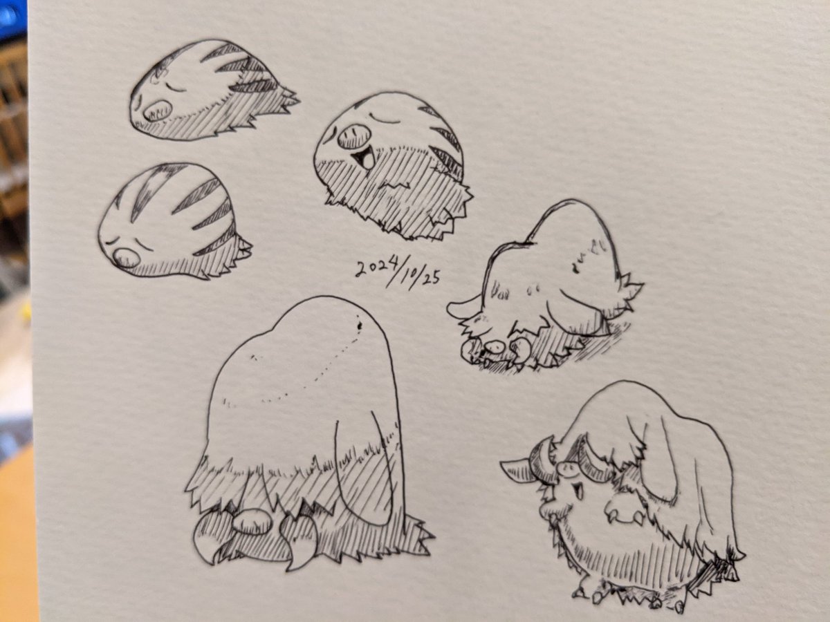 ウリムー イノムー ウリボーとイノシシ デザインが好み カキカキ。 